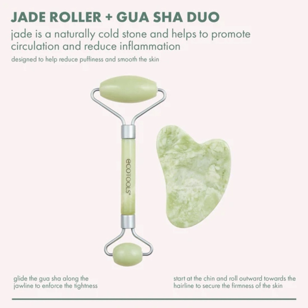 Eco Tools Jade Roller & Gua Sha Stone Duo Skincare